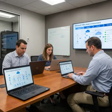 IT team planning a cloud workload migration