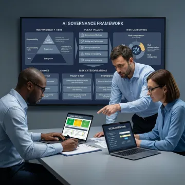 AI strategy consultation with business team