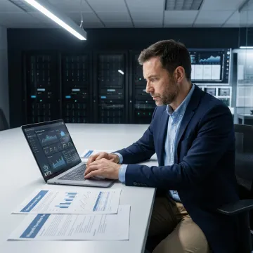 IT consultant reviewing nonprofit technology plan