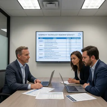 Virtual CIO advisor discussing IT strategy