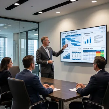 Technology advisor presenting a CIO roadmap
