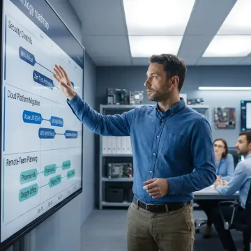 IT consultant planning a secure technology roadmap