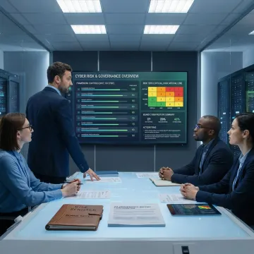 Security advisor reviewing posture report