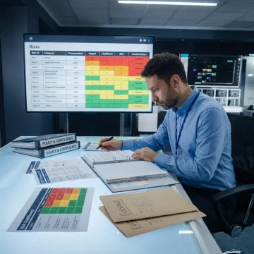 Security advisor reviewing control framework