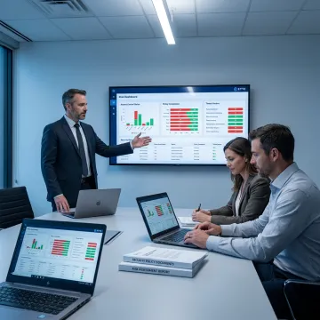 Security advisor reviewing a small business security plan