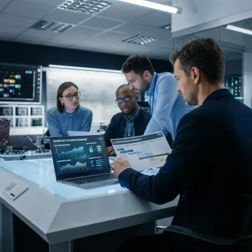 Cloud migration consultant reviewing secure roadmap
