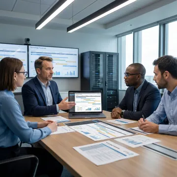Technology advisor leading strategic IT consulting meeting