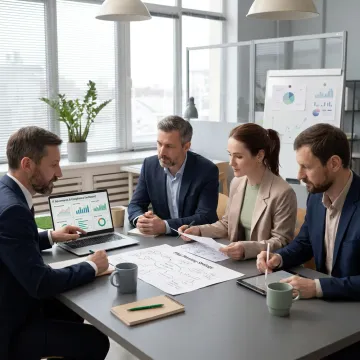 AI advisory meeting with business leaders