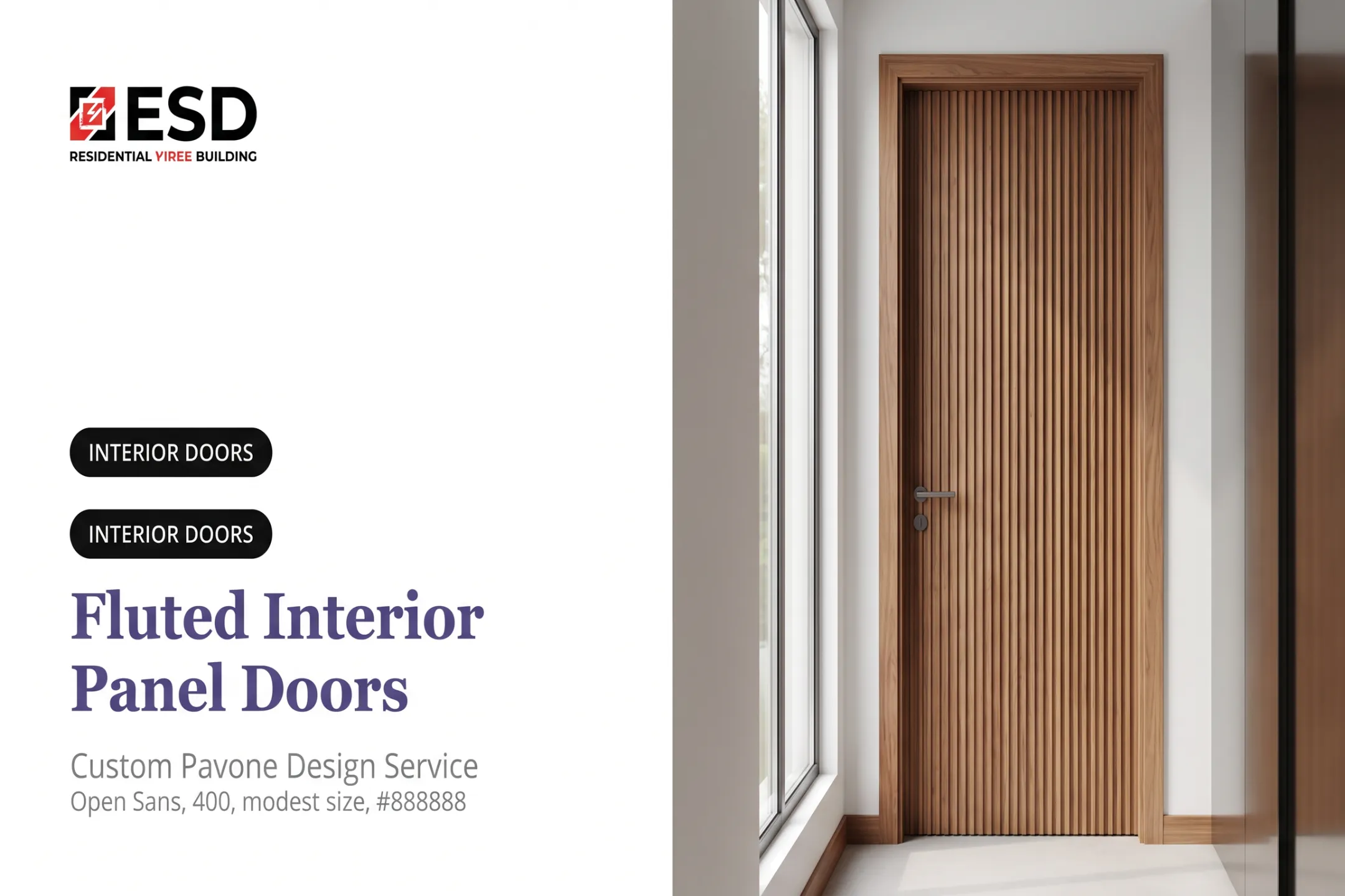 Fluted Interior Panel Doors