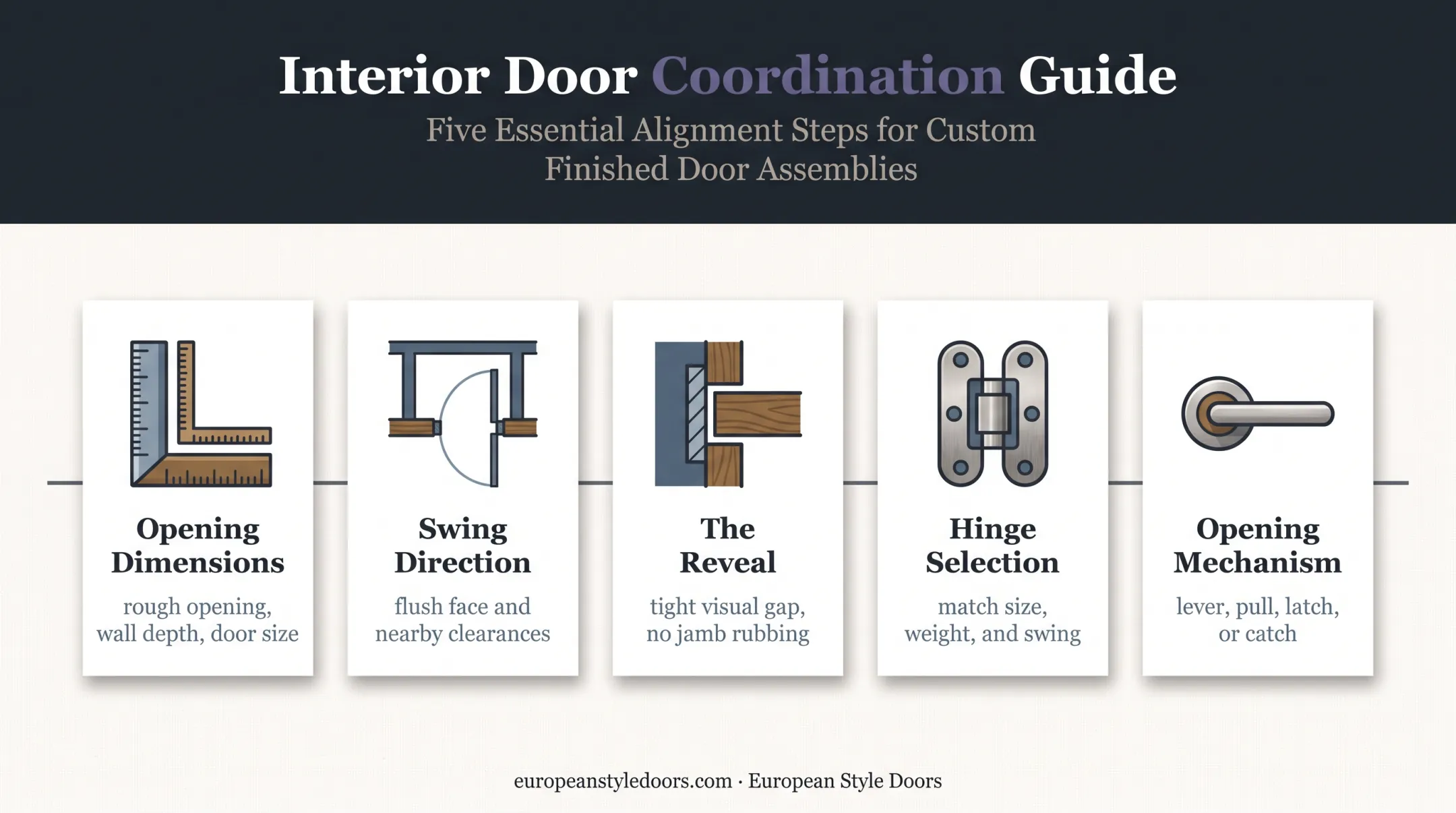 Five jib door design coordination factors from opening to hardware
