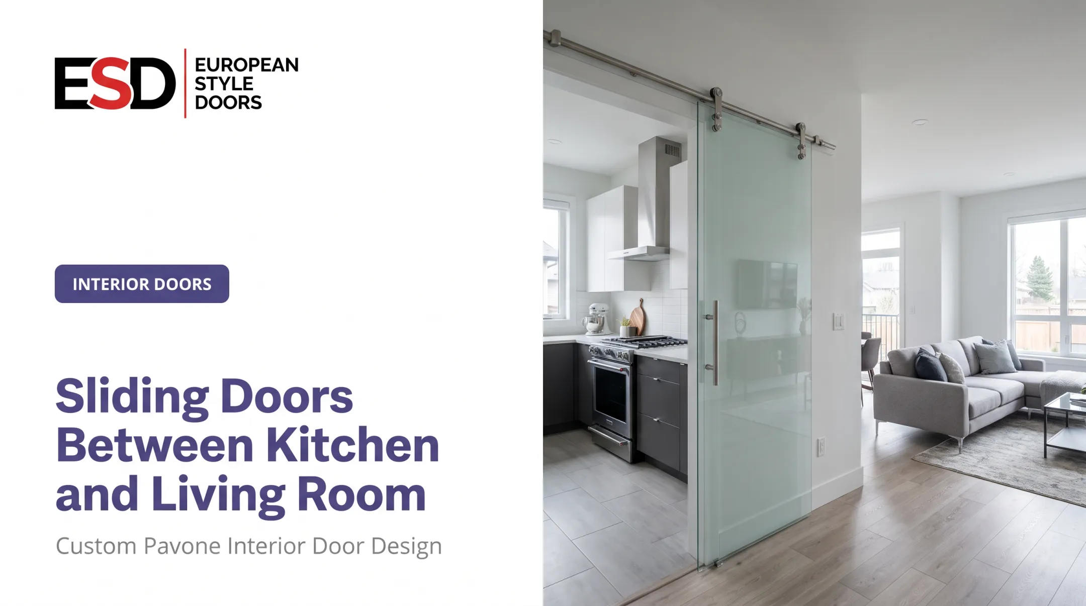 Sliding Doors Between Kitchen and Living Room