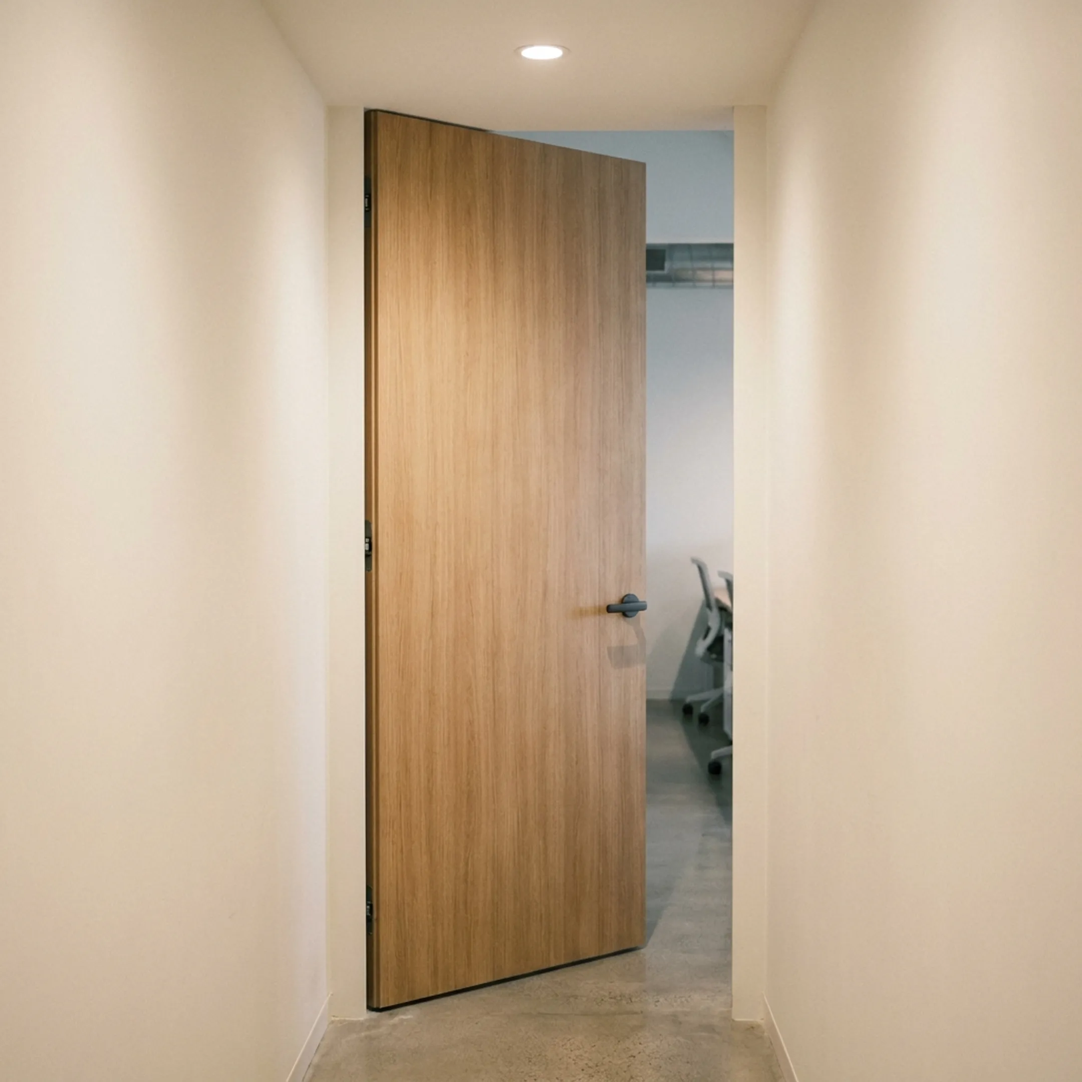Commercial frameless door system