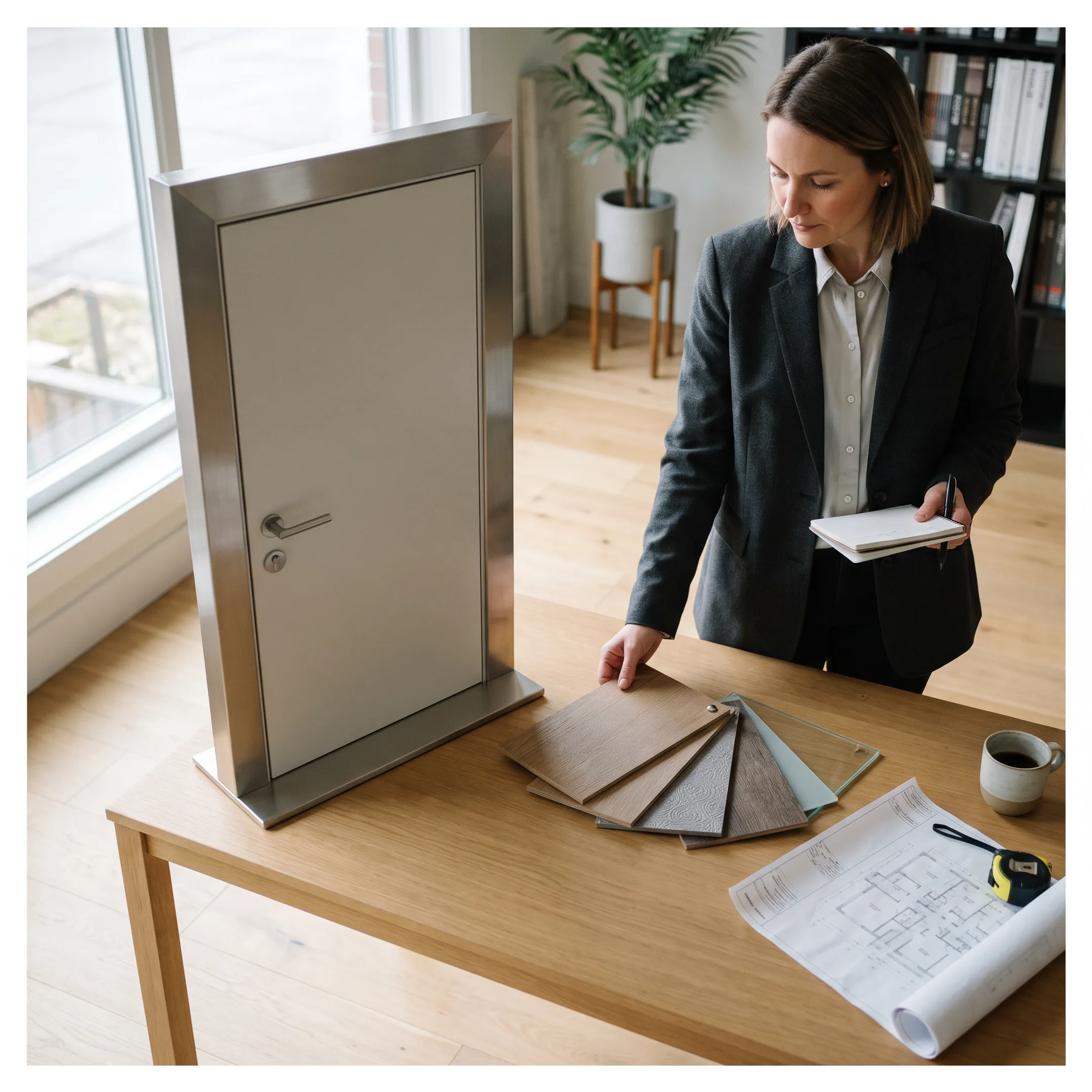 Architectural frameless door design