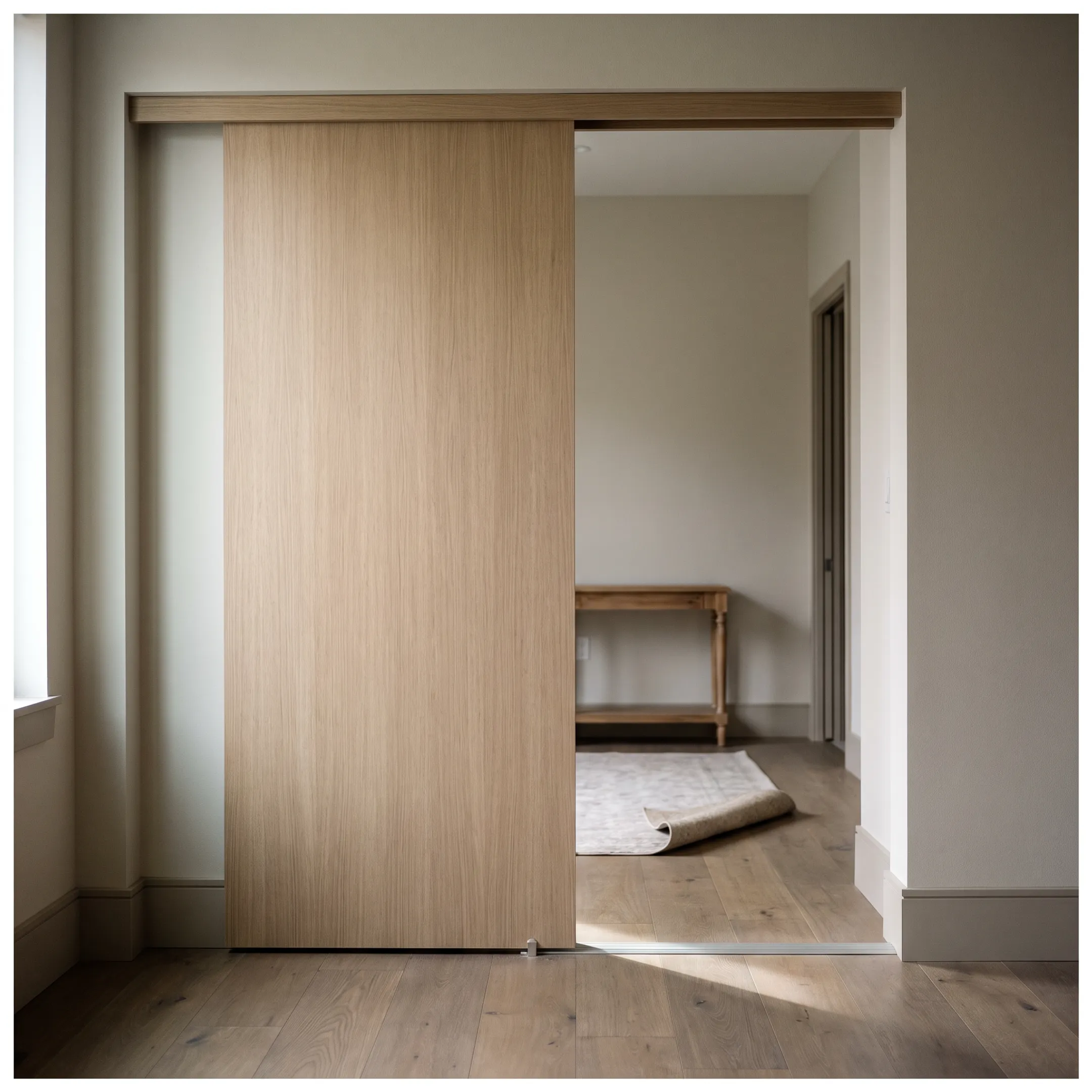 Residential interior sliding barn door