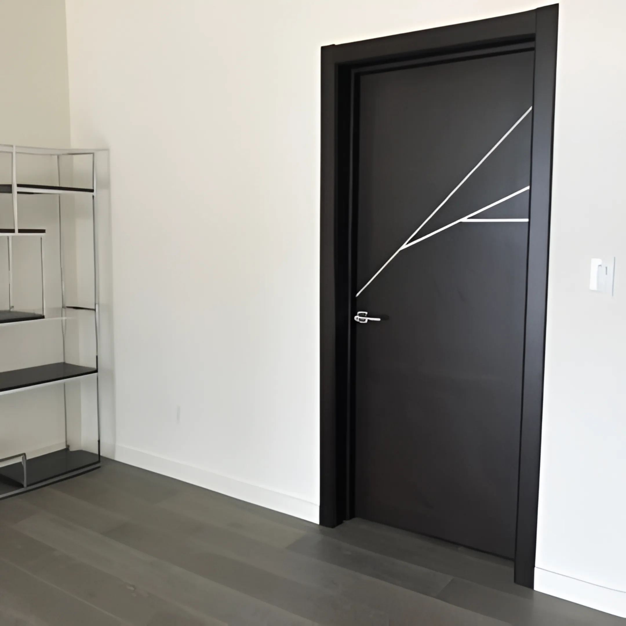Modern interior wood doors in a custom home