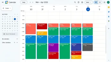 SkedPal time blocking calendar interface showing structured weekly task scheduling view