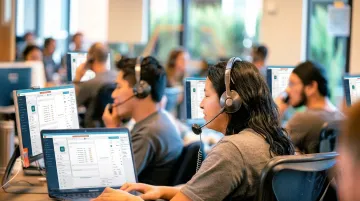 Retail contact center team managing high-volume customer inquiries during peak season