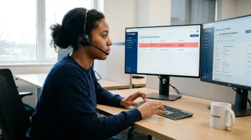 Customer success manager intervening in live churn-risk retention call via remote monitoring dashboard