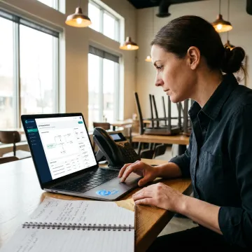Restaurant manager configuring AI call flows