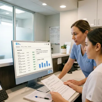 Dental practice configuring AI answering workflow