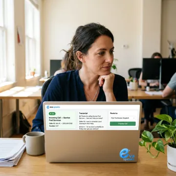 AI receptionist answering pool service calls