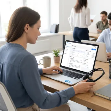 Virtual receptionist answering business calls