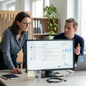 AI call center dashboard handling customer calls