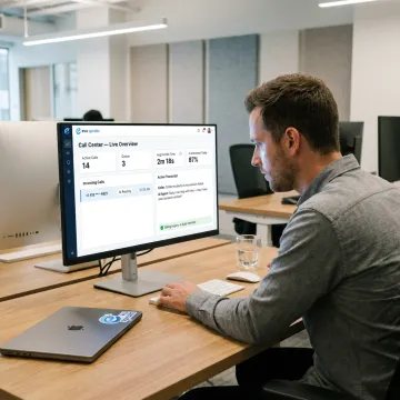 AI call routing dashboard managing business calls