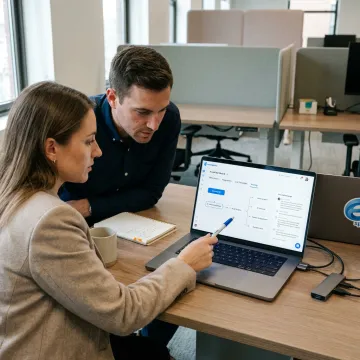 Team configuring AI call routing workflow