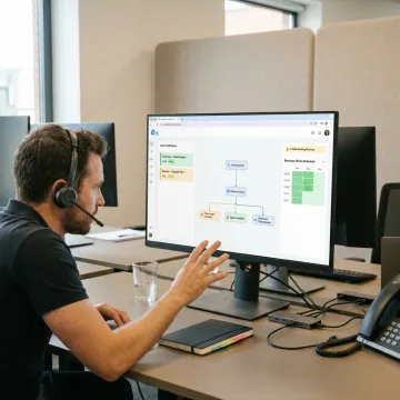 AI call routing dashboard for business hours