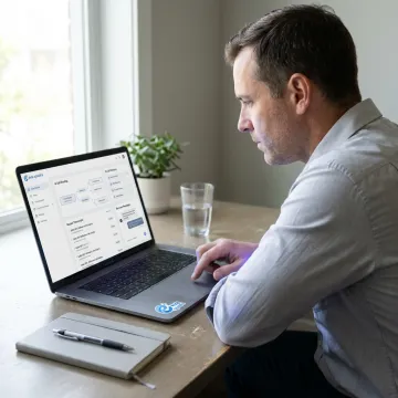 Mortgage broker reviewing AI call handling setup