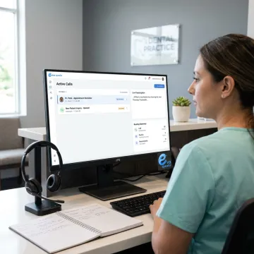 Dental office phone system dashboard