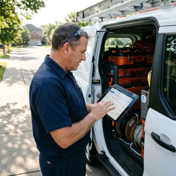 AI phone answering system for electrician scheduling