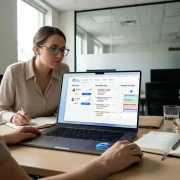 AI receptionist answering calls for a cleaning company