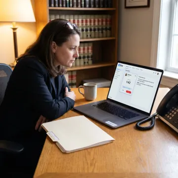 AI virtual receptionist answering calls for a law firm