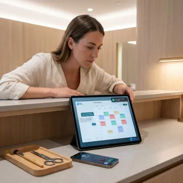 Salon booking calendar managed by AI receptionist