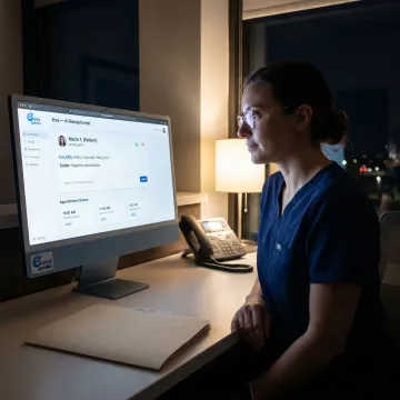 AI medical receptionist answering after hours patient calls