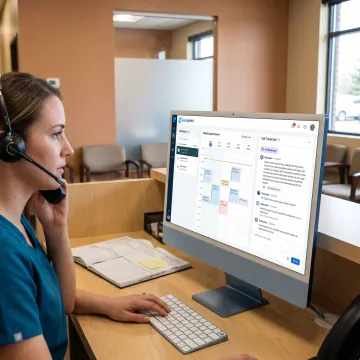 AI virtual receptionist answering calls for a chiropractic clinic