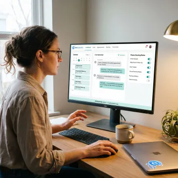 Chiropractic appointment scheduling dashboard with AI receptionist