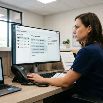 AI healthcare call automation dashboard
