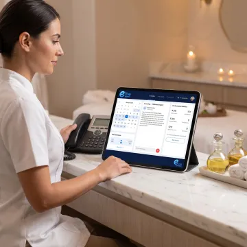 AI booking software for a medical spa front desk