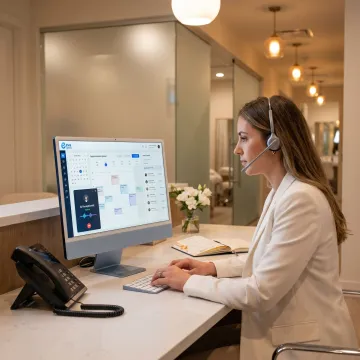 Medical spa team using AI appointment booking software