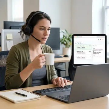 AI virtual receptionist answering business calls