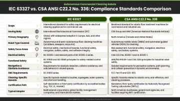 IEC 63327 versus CSA ANSI C22.2 No. 336 compliance standards comparison chart