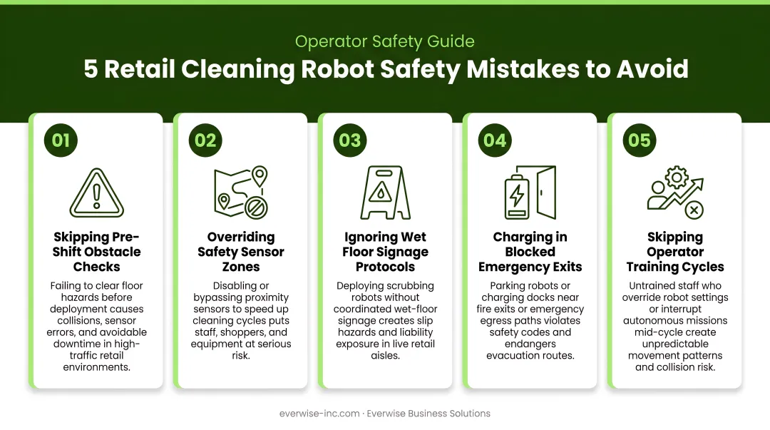 5 common retail cleaning robot safety mistakes operators must avoid
