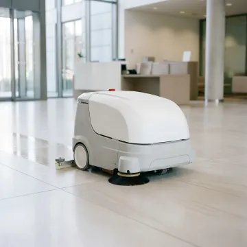 Autonomous robot cleaning commercial hard floor