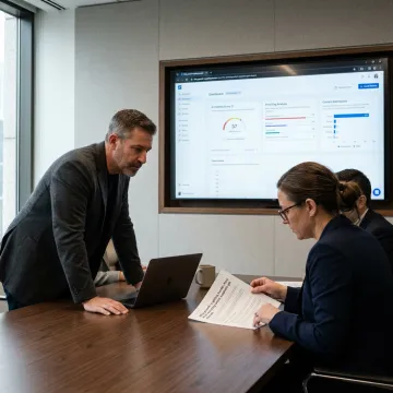 Industrial B2B technology PR strategy meeting