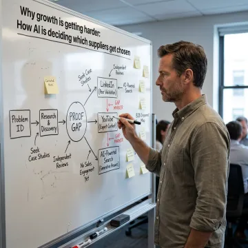 Consultant mapping inbound marketing proof strategy