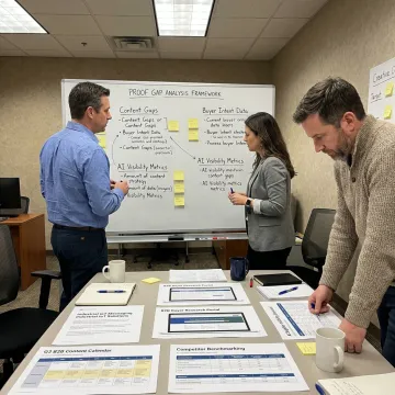 Integrated marketing strategy session for B2B company