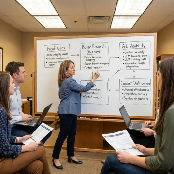 B2B marketing strategy session with proof-based content
